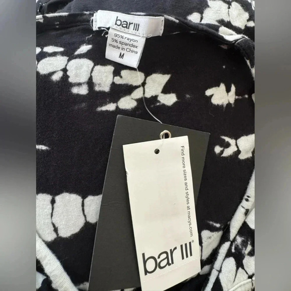 NWT | bar III | Womens Black White Tye-Dye Tank Dress - Size M - Picture 6 of 7